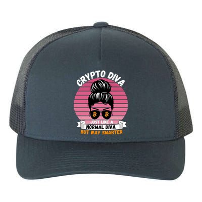 Crypto Diva, Crypto Mom, Plan B, HODL Bitcoin, Blockchain, Crypto Queen Yupoong Adult 5-Panel Trucker Hat