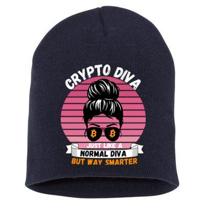 Crypto Diva, Crypto Mom, Plan B, HODL Bitcoin, Blockchain, Crypto Queen Short Acrylic Beanie