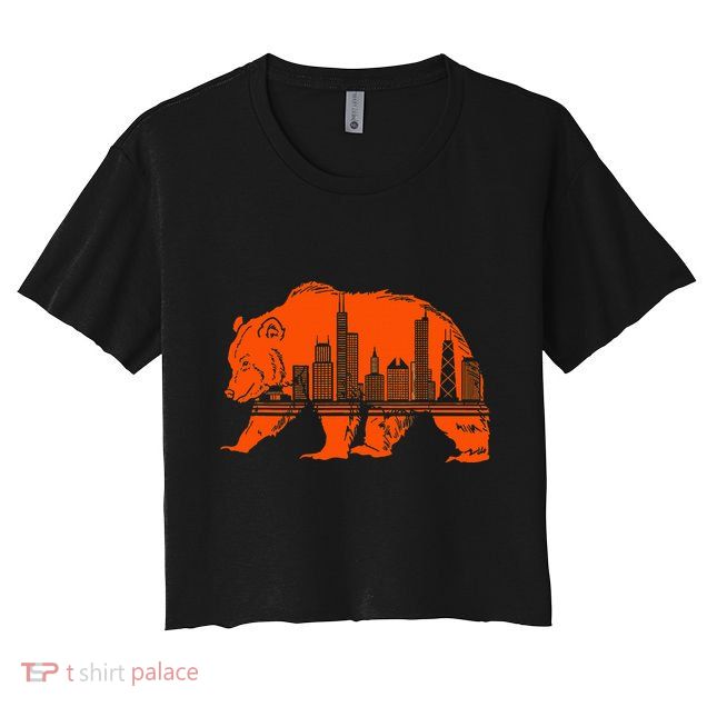 Chicago Downtown City Skyline Illinois Pride Crop Top