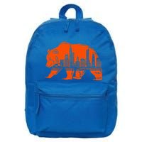 Chicago Downtown City Skyline Illinois Pride 16 in Basic Backpack
