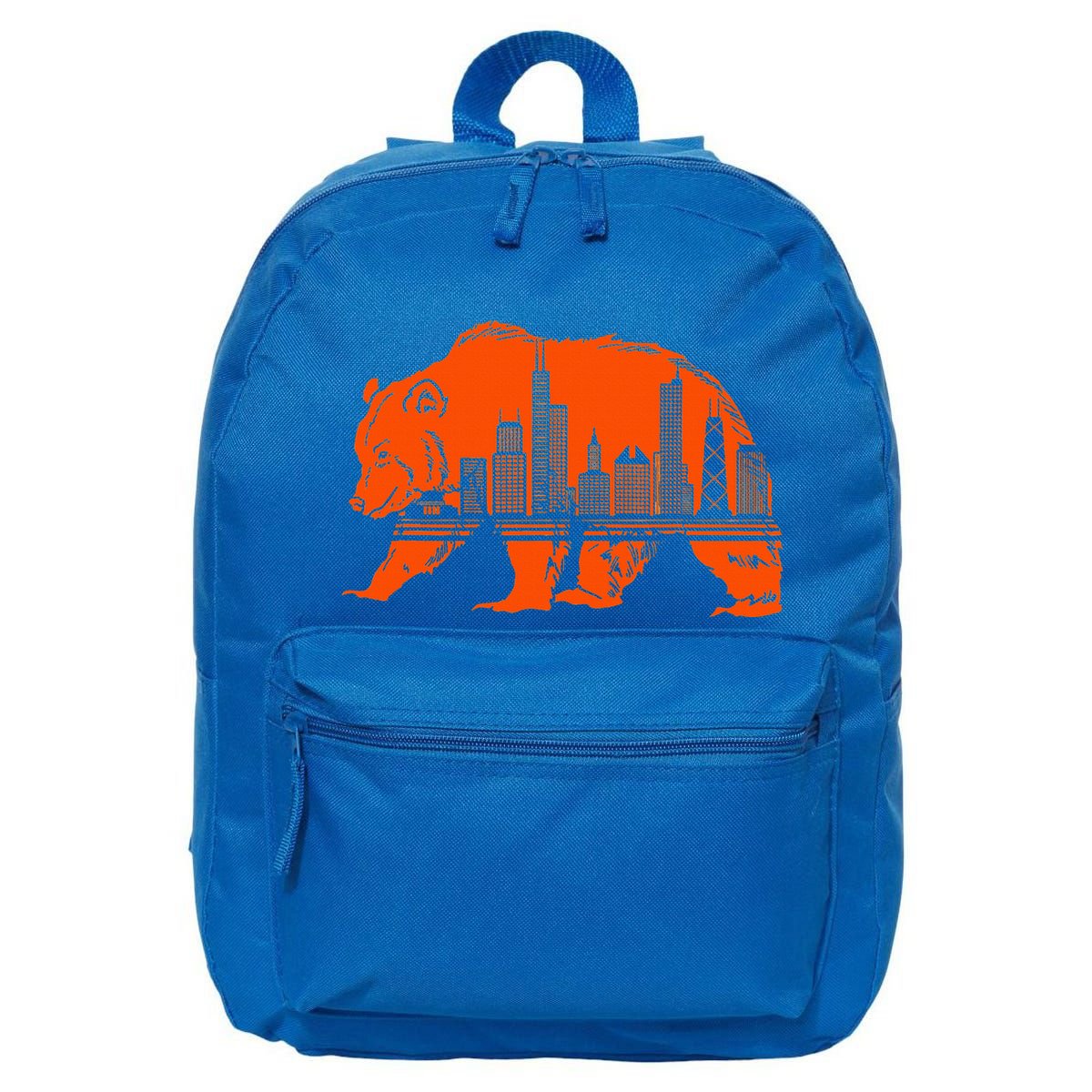 Chicago Downtown City Skyline Illinois Pride 16 in Basic Backpack