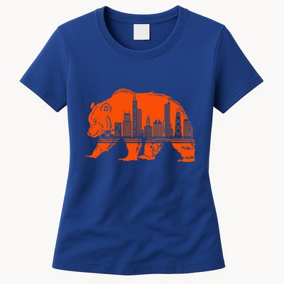 Chicago Downtown City Skyline Illinois Pride Womens T-Shirt