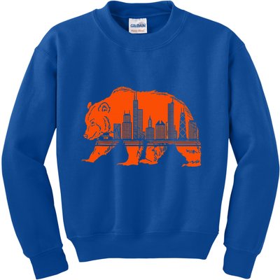 Chicago Downtown City Skyline Illinois Pride Kids Sweatshirt