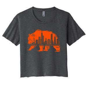 Chicago Downtown City Skyline Illinois Pride Women's Crop Top Tee