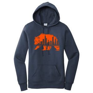 Chicago Downtown City Skyline Illinois Pride Women's Pullover Hoodie