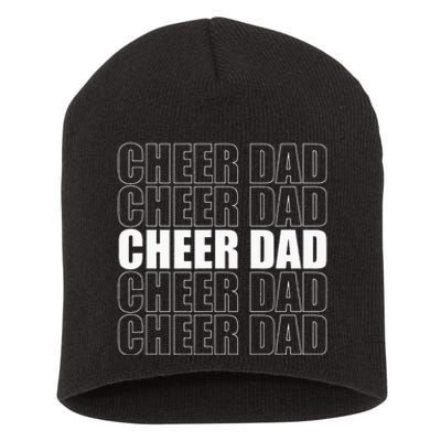 Cheer Dad Cheerleading Cheer Leading Dad Father Day Short Acrylic Beanie