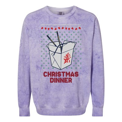 Christmas Dinner Colorblast Crewneck Sweatshirt