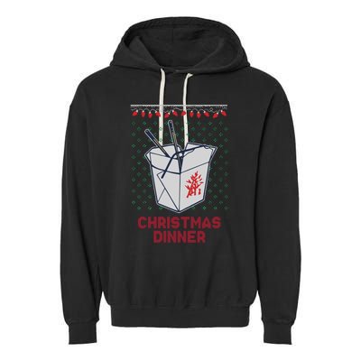 Christmas Dinner Garment-Dyed Fleece Hoodie