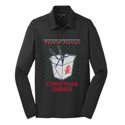 Christmas Dinner Silk Touch Performance Long Sleeve Polo