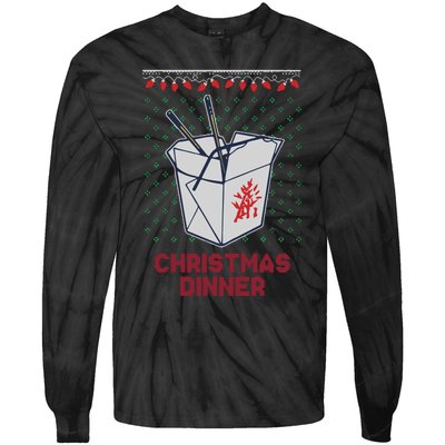 Christmas Dinner Tie-Dye Long Sleeve Shirt