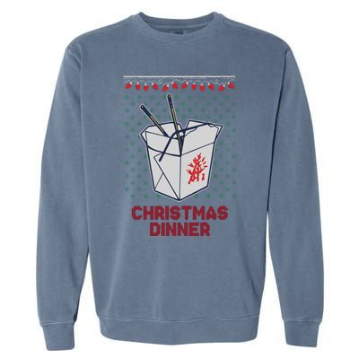 Christmas Dinner Garment-Dyed Sweatshirt