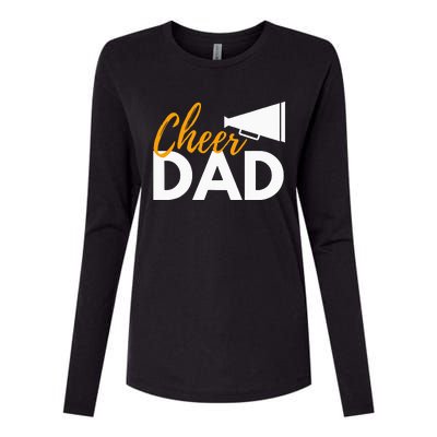 Cheer Dad Cheerleading Cheerleader Dad Cheer Competition Womens Cotton Relaxed Long Sleeve T-Shirt