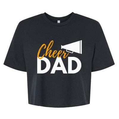 Cheer Dad Cheerleading Cheerleader Dad Cheer Competition Bella+Canvas Jersey Crop Tee