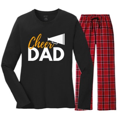 Cheer Dad Cheerleading Cheerleader Dad Cheer Competition Women's Long Sleeve Flannel Pajama Set 