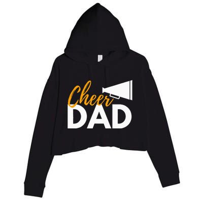 Cheer Dad Cheerleading Cheerleader Dad Cheer Competition Crop Fleece Hoodie