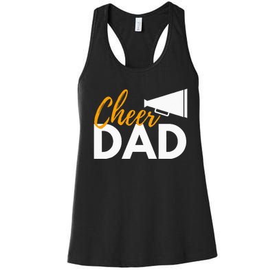 Cheer Dad Cheerleading Cheerleader Dad Cheer Competition Women's Racerback Tank