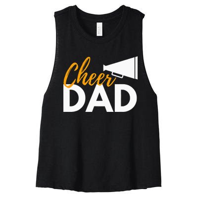 Cheer Dad Cheerleading Cheerleader Dad Cheer Competition Women's Racerback Cropped Tank