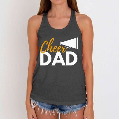 Cheer Dad Cheerleading Cheerleader Dad Cheer Competition Women's Knotted Racerback Tank