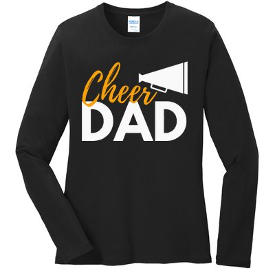 Cheer Dad Cheerleading Cheerleader Dad Cheer Competition Ladies Long Sleeve Shirt