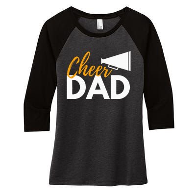 Cheer Dad Cheerleading Cheerleader Dad Cheer Competition Women's Tri-Blend 3/4-Sleeve Raglan Shirt