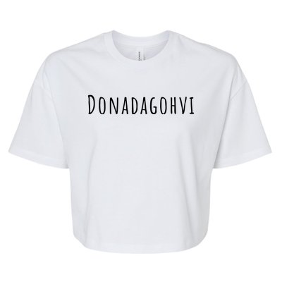 Cherokee Donadagohvi Bella+Canvas Jersey Crop Tee