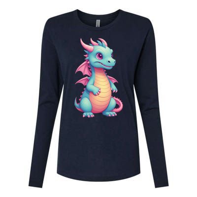 Cute Dragon Womens Cotton Relaxed Long Sleeve T-Shirt