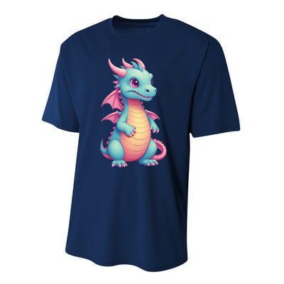 Cute Dragon Performance Sprint T-Shirt