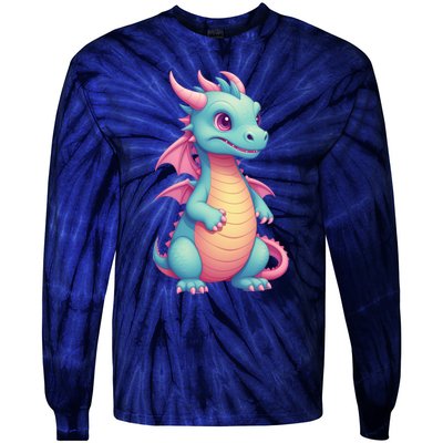 Cute Dragon Tie-Dye Long Sleeve Shirt