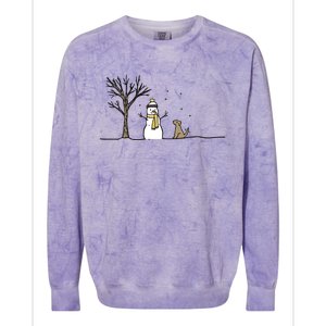 Christmas Dog Christmas Snowman Holiday Dog Colorblast Crewneck Sweatshirt