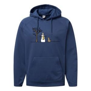 Christmas Dog Christmas Snowman Holiday Dog Performance Fleece Hoodie