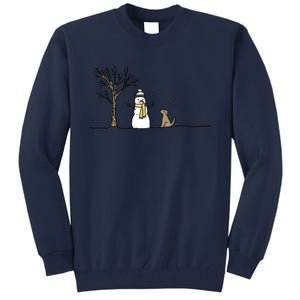 Christmas Dog Christmas Snowman Holiday Dog Tall Sweatshirt