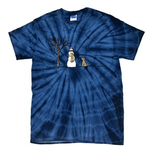 Christmas Dog Christmas Snowman Holiday Dog Tie-Dye T-Shirt