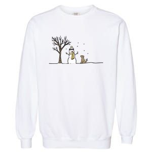 Christmas Dog Christmas Snowman Holiday Dog Garment-Dyed Sweatshirt