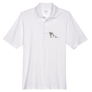 Christmas Dog Christmas Snowman Holiday Dog Men's Origin Performance Pique Polo