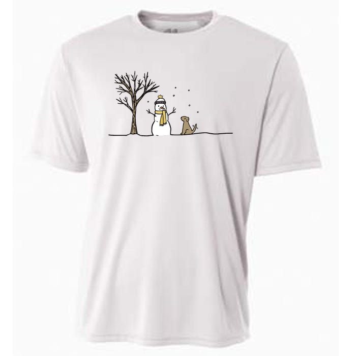 Christmas Dog Christmas Snowman Holiday Dog Cooling Performance Crew T-Shirt