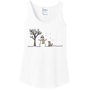 Christmas Dog Christmas Snowman Holiday Dog Ladies Essential Tank