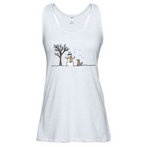 Christmas Dog Christmas Snowman Holiday Dog Ladies Essential Flowy Tank