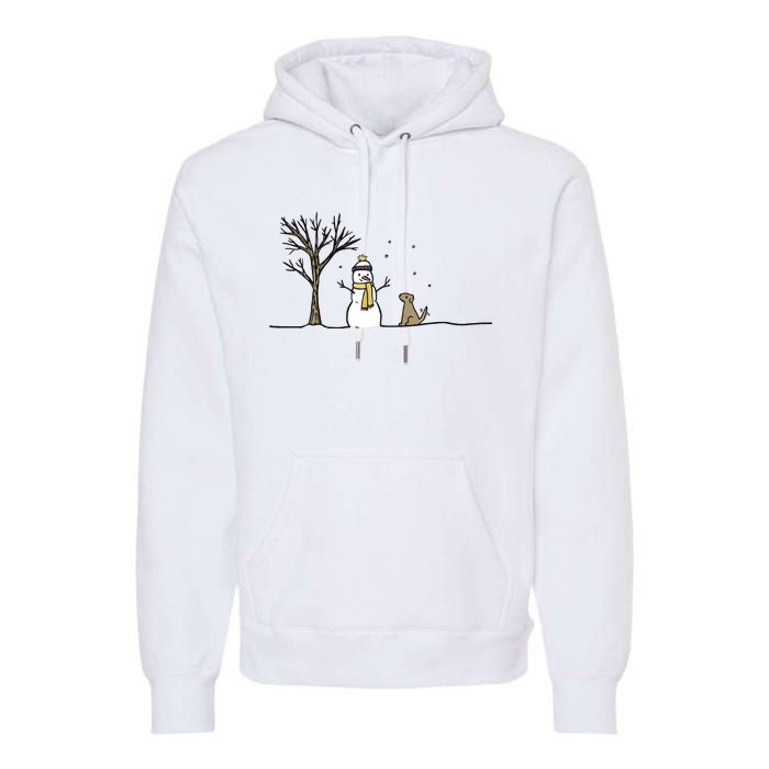 Christmas Dog Christmas Snowman Holiday Dog Premium Hoodie