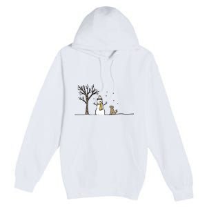 Christmas Dog Christmas Snowman Holiday Dog Premium Pullover Hoodie