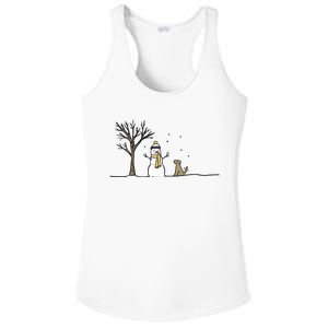 Christmas Dog Christmas Snowman Holiday Dog Ladies PosiCharge Competitor Racerback Tank