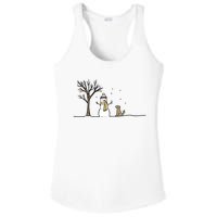 Christmas Dog Christmas Snowman Holiday Dog Ladies PosiCharge Competitor Racerback Tank