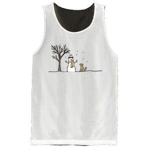 Christmas Dog Christmas Snowman Holiday Dog Mesh Reversible Basketball Jersey Tank