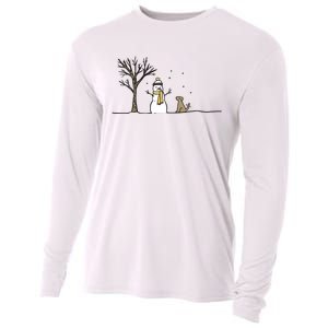 Christmas Dog Christmas Snowman Holiday Dog Cooling Performance Long Sleeve Crew