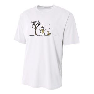 Christmas Dog Christmas Snowman Holiday Dog Performance Sprint T-Shirt