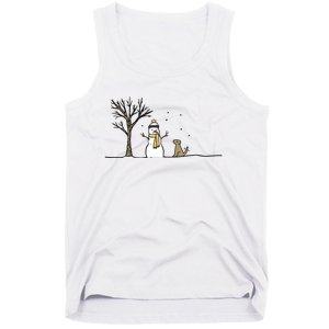 Christmas Dog Christmas Snowman Holiday Dog Tank Top