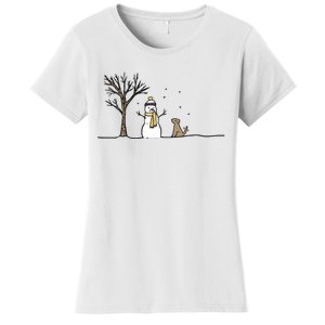 Christmas Dog Christmas Snowman Holiday Dog Women's T-Shirt