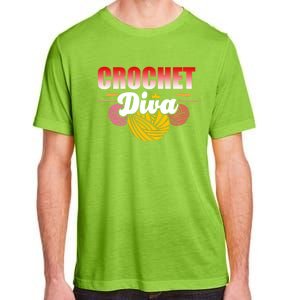 Crochet Diva Crocheter And Crocheting Lover Funny Gift Adult ChromaSoft Performance T-Shirt