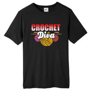 Crochet Diva Crocheter And Crocheting Lover Funny Gift Tall Fusion ChromaSoft Performance T-Shirt