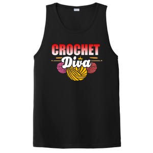 Crochet Diva Crocheter And Crocheting Lover Funny Gift PosiCharge Competitor Tank