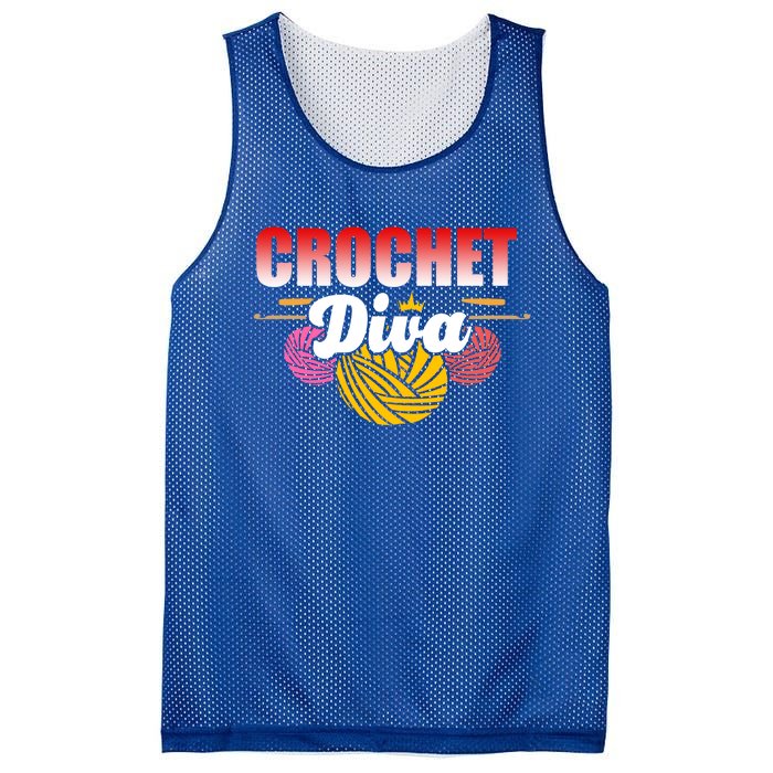 Crochet Diva Crocheter And Crocheting Lover Funny Gift Mesh Reversible Basketball Jersey Tank